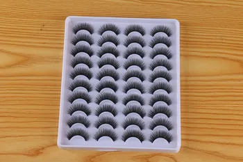 

20 Pairs Natural 5D Mink Hair False Eye Lashes Wispy Makeup Cross Long False Eyelashes Eye Makeup Beauty Extension