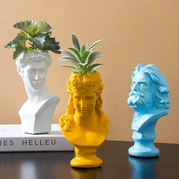 

Ins Nordic Venus Plaster Flower Pot David Potted Plant Flowerpot Art Ornament Sketch Modern Home Decoration Birthday Gift