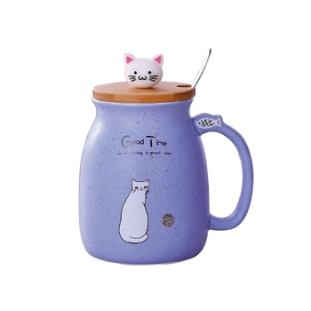 Cute Cat Mug With Spoon  1