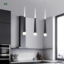 Plafonnier Led suspendu en forme de tube conique, design créatif, éclairage d'intérieur, luminaire décoratif de plafond, idéal pour un hall