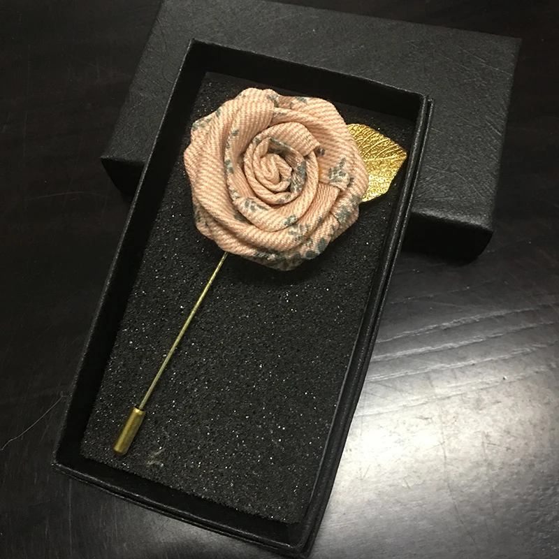 No BOX Brooches Британская Мужская и женская романтическая брошь из сплава на лацкане, брошь для жениха, свадьбы, клуба, вечерние, для костюма, цветочные броши в форме цветка розы аксессуары для корсажа - Цвет: No BOX Brooches
