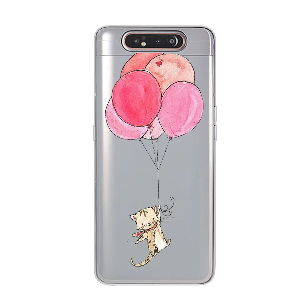 Чехлы для телефонов ciciber для samsung Galaxy A50 A70 A80 A40 A30 A20 A60 A10 A20e, мягкий силиконовый чехол из ТПУ с изображением сердца и воздушных шаров