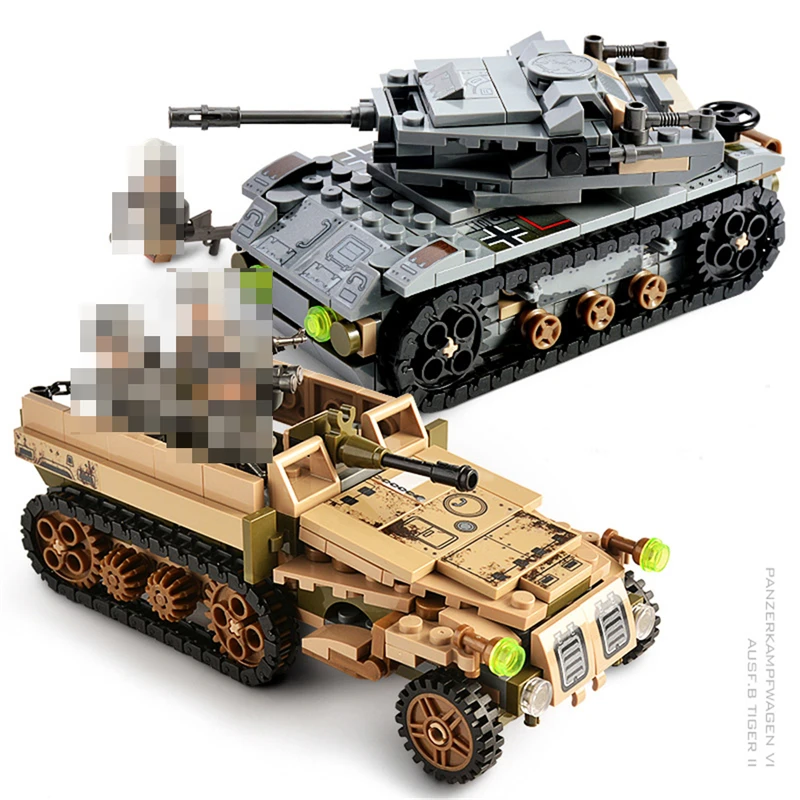 1061PCS Tank Building Blocks Toys Mini figures Vehicle Aircraft Boy Educational Block Military Compatible LegoINGlys Bricks (3)