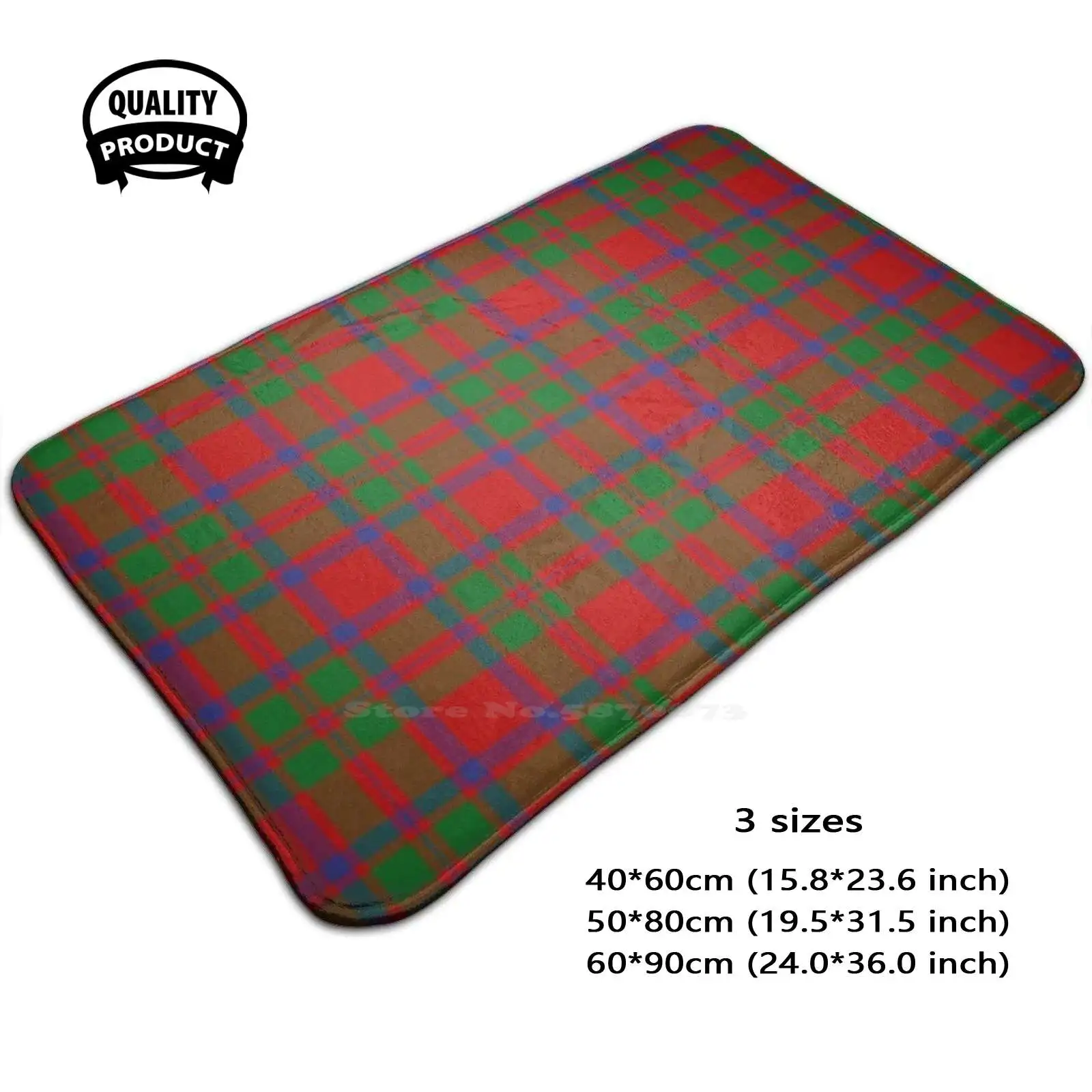 Clan Macintosh Tartan Soft Foot Pad Room Goods Tappeto Tappeto Macintosh Heraldry Coat Of Arms Tartan Kilts Chief Gathering Name