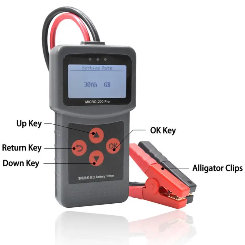 ￡11.76 Micro 200pro12v 24v Car Diagnostic Tool Auto Battery Tester Multi Language Digital