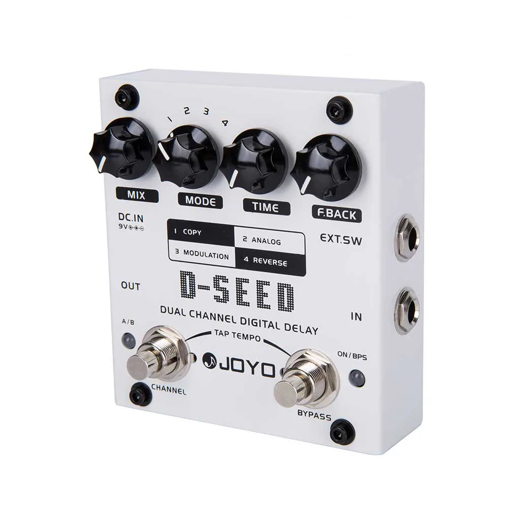 JOYO D-SEED педаль эффектов для электрогитары двухканальный цифровой задержки с четырьмя режимами для гитары звук регулировки тюнера гитарные части