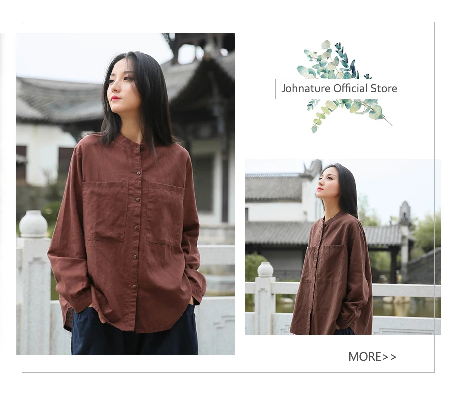 Johnature Summer Solid Color Pockets Loose Pants 2025 New Women Vintage Elastic Waist Cotton Linen Wide Leg Full Length Pants