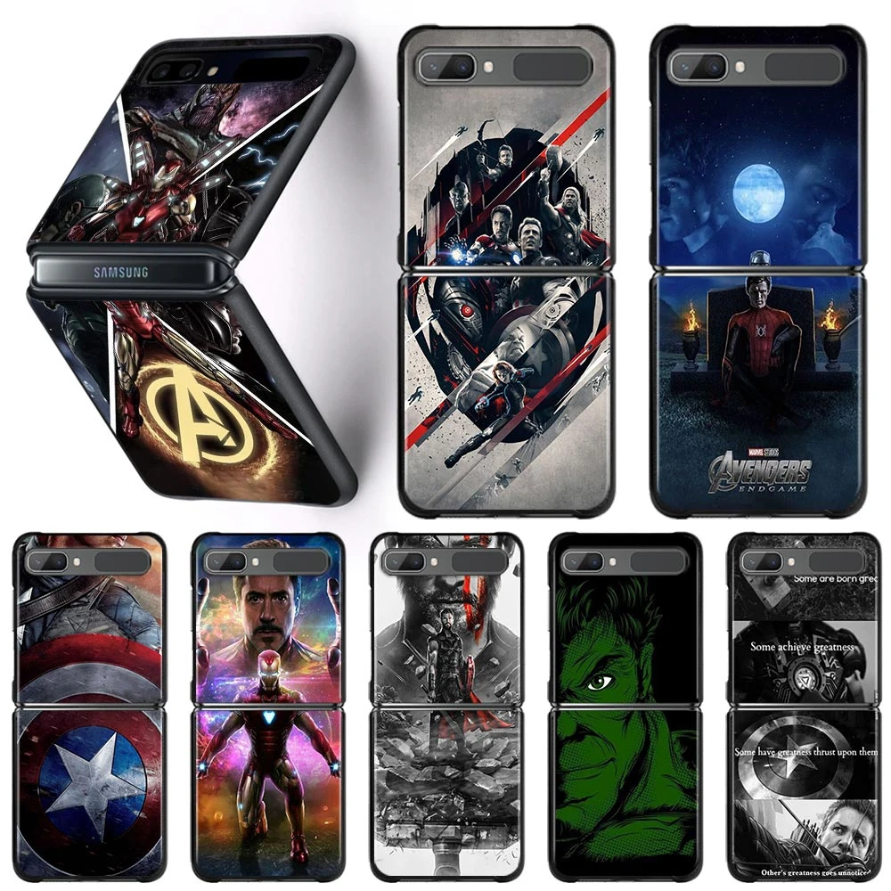 samsung galaxy flip3 case Marvel SuperHeros Avengers Phone Shell For Samsung Galaxy Z Flip3 5G Case for Samsung Z Flip Hard Case PC Cover Capa Fundas galaxy z flip3 phone case