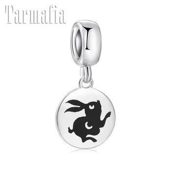 

New 12 Zodiac Lively rabbit 925 Sterling Silver Pendant Beads for Jewelry Making Fit Original European Charms Bracelet Necklace