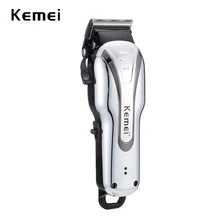Kemei профессиональная машинка для стрижки волос 110 v-240 v с турбонаддувом машинка для стрижки перезаряжаемые стрижка мужская электробритва