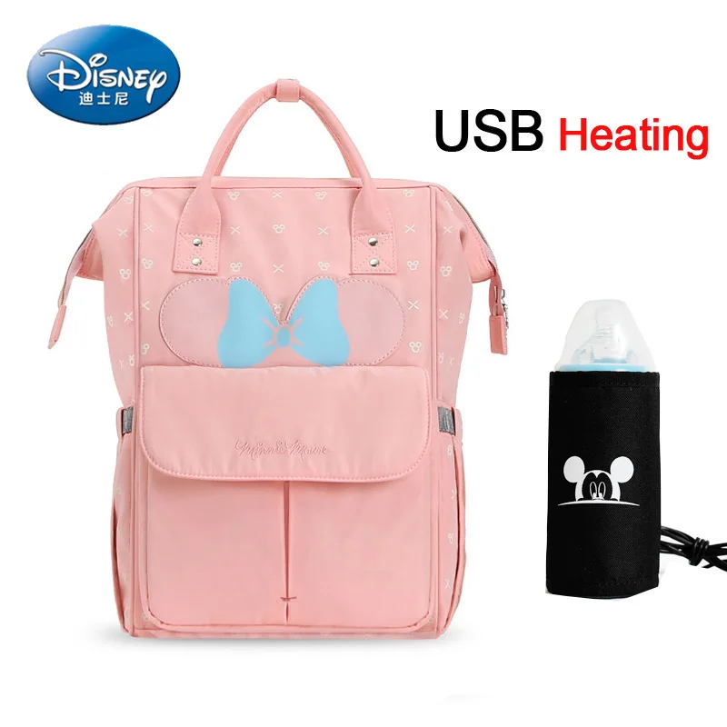 28 Сумка для подгузников disney, рюкзак, USB сумка-холодильник для бутылочек, Минни, Микки, большая емкость, для кормления ребенка, Мумия, сумка для беременных женщин, рюкзак - Цвет: 28