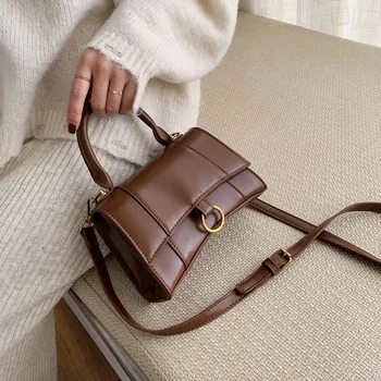 

Leisure retro women's bag new 2020 Korean version of fashion lady simple shoulder slanted small square bag