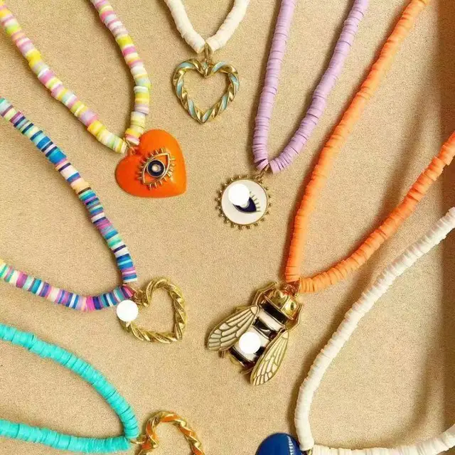 10 colors/1650pcs Flat Round Polymer Clay Spacer Beads replenish String for Jewelry Making DIY Bracelets Earring Set 3