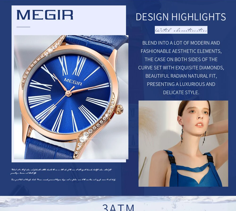 Модные женские часы MEGIR Красные Кожаные Женские кварцевые наручные часы женские часы любовник часовые Часы Relogio Feminino для девочек