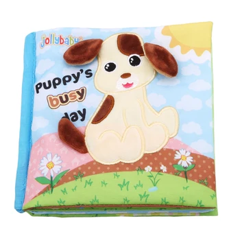 

1 Piece Baby Toys Infant Baby Rattles Early Development Animal Print Cloth Books Colorful Educational Unfolding Activity Book