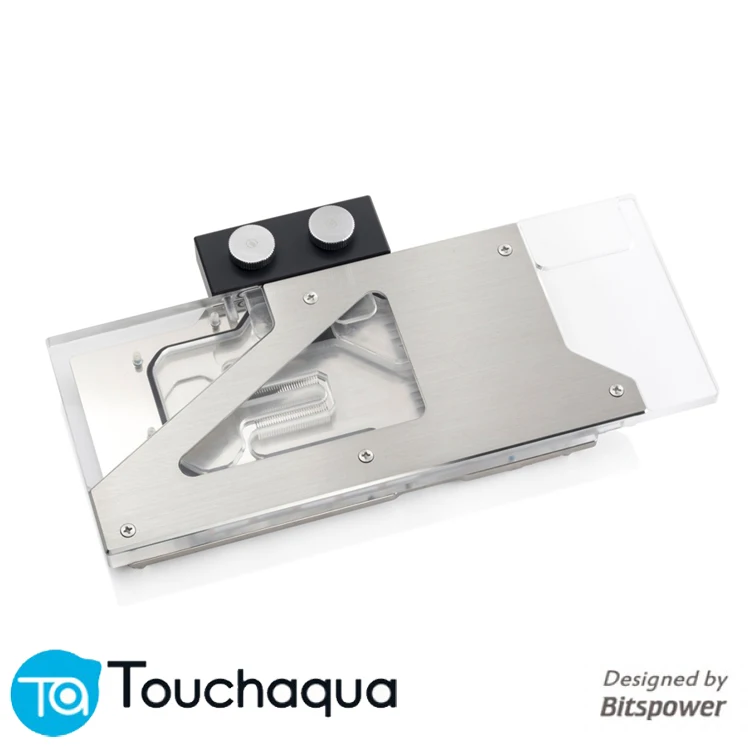 Silver Bitspower Touchaqua GPU водный блок для NVIDIA GeForce RTX 2080ti 2080 основатель серии TITAN VGA кулер - Цвет: Silver
