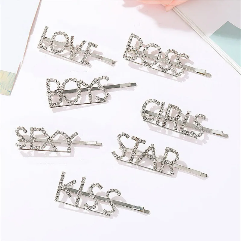 1 шт. Bling carta horquillas sombreros для женщин de pelo клипсы pasador herramientas аксессуары para el cabello
