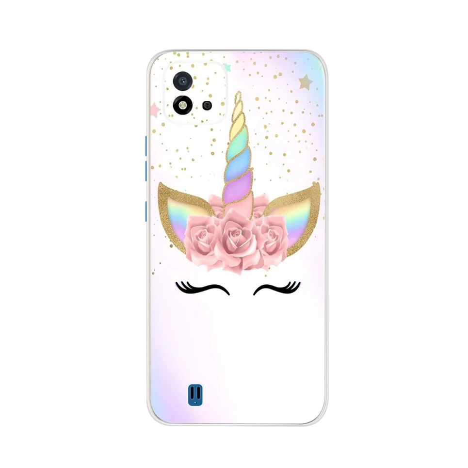 neck pouch for phone For Realme C11 2021 Case Cover Soft TPU Clear Back Shell Cartoon Cute Painting Slim Coque Fund For Realme C 11 RralmeC11 RMX3231 iphone waterproof bag