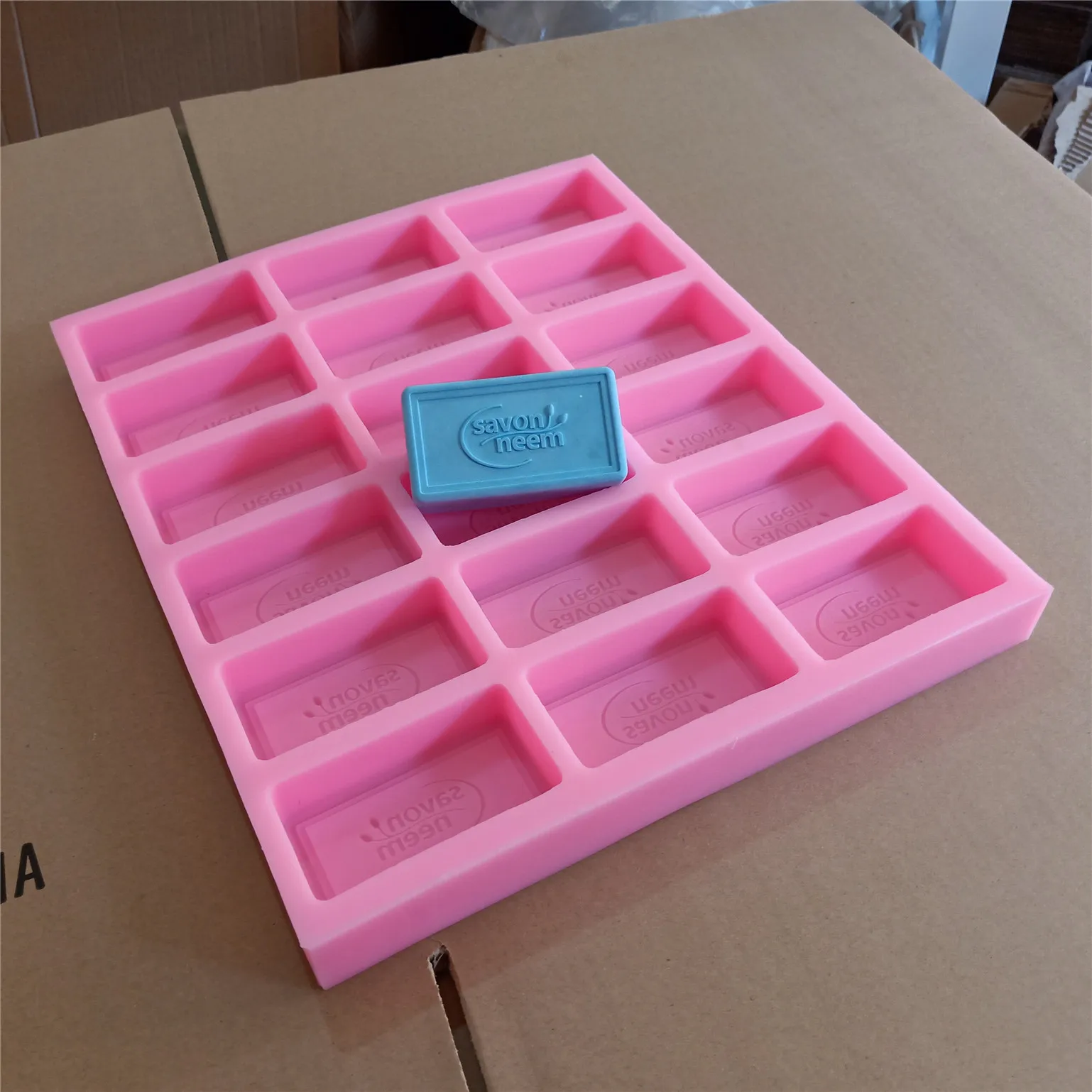 16 Cavities Bar Soap Mold Mould Customize Silicone Mold for Cold Process Natural Soap Making