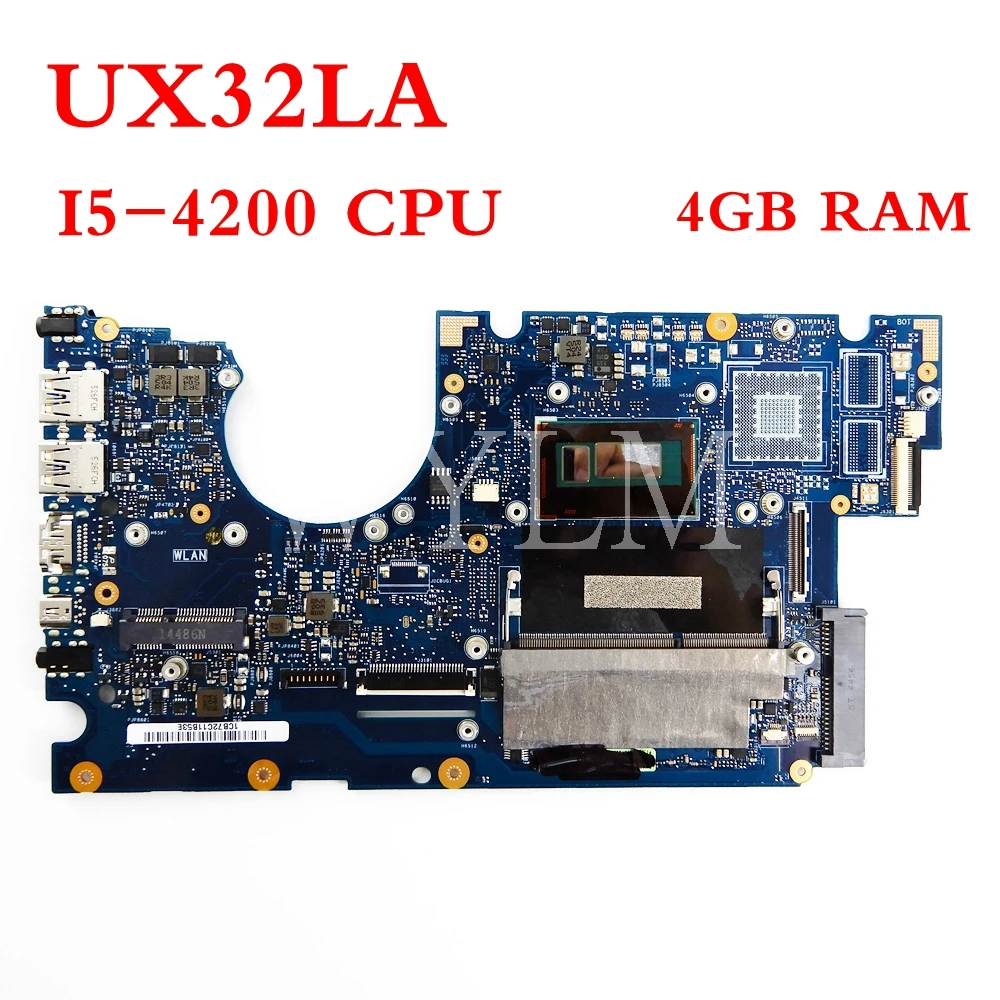 UX32LA Bo mạch chủ I5 4200CPU RAM 4 GB Cho ASUS UX32LN UX32LA UX32L UX32LA  LN Laptop Mainboard Kiểm Nghiệm 90NB0520 R00010|Laptop Motherboard| -  AliExpress