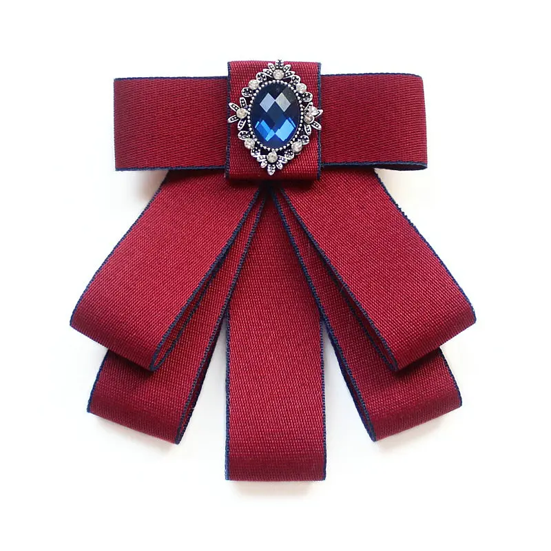 Rhinestone Bowtie Мужской женский ленточный тканевый галстук-платок, винтажный эластичный галстук для жениха, деловой Свадебный галстук-бабочка из сплава со стразами и кристаллами - Цвет: Rhinestone Bowtie