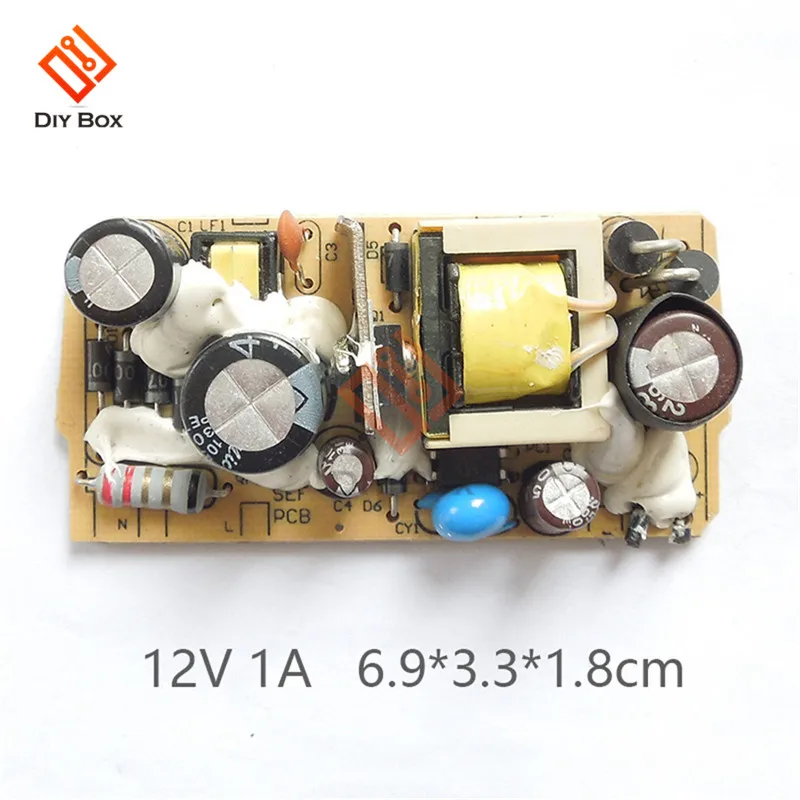 AC-DC 12V 1A 1000MA/1.2A 1200MA переключение Питание доска DC Напряжение Регулятор модуль из-за цветопередачи монитора 110V 220V 50/60 HZ