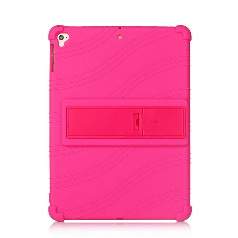 SZOXBY для Apple IPad Pro/Air 3, 10,5 дюймов, силиконовый чехол, защита от падения, кронштейн, Ударопрочный Мягкий чехол, чехол - Цвет: Розовый