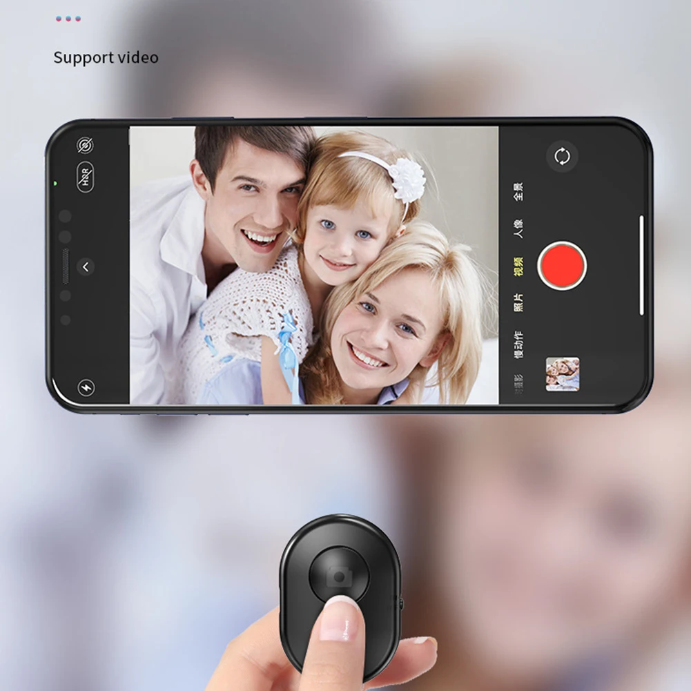Wiederaufladbare Bluetooth-Kompatibel Selbstauslöser Selfie Stick Auslöser Drahtlose Fernbedienung Taste für IOS Android – Detail 4