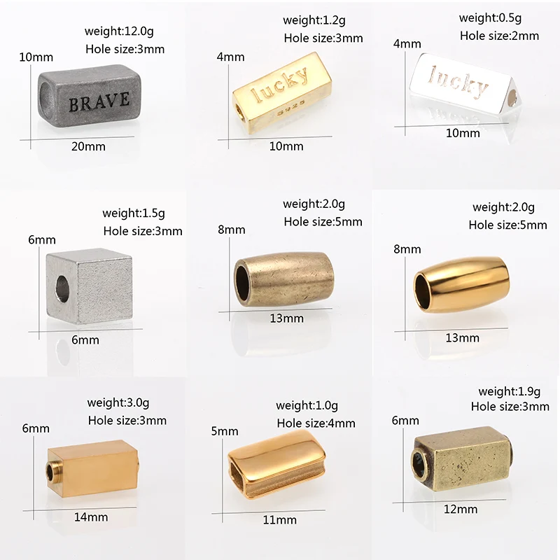 Бусины разделители для подвесок аксессуары из меди стальные золотые бусины