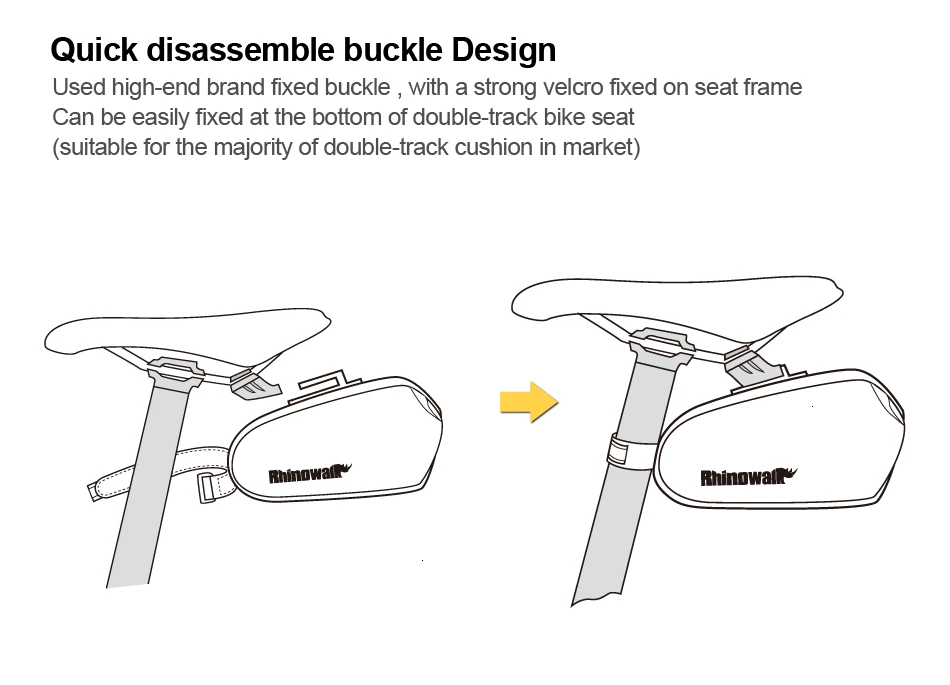 RHINOWALK велосипедное седло сумка ТПУ полная непромокаемая велосипедная сумка для MTB велосипедное седло заднее сиденье быстросъемная Подседельный штырь посылка