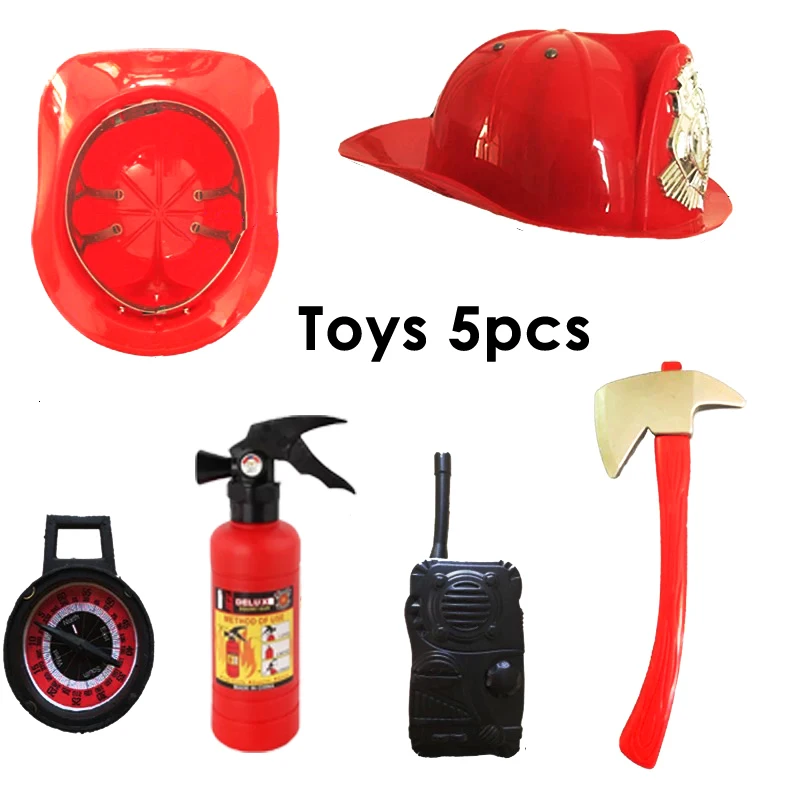 Toys Пожарный рабочая одежда Пожарный Сэм Косплей карнавальные костюмы на Хэллоуин для детей вечерние костюмы для девочек и мальчиков Маскировка аниме комплект одежды - Цвет: Toys