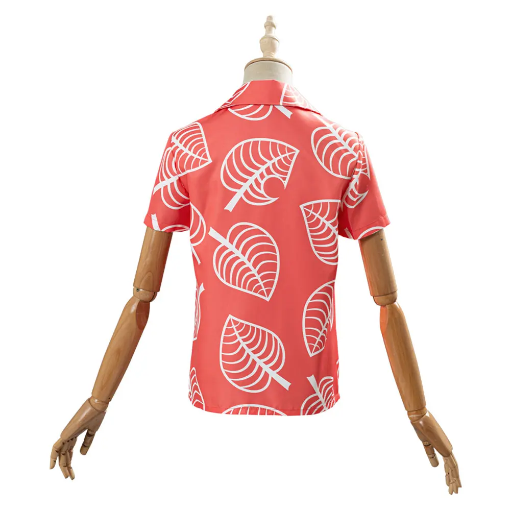 Adult Kids Game Animal Crossing Cosplay Costume Isabelle Women Short Sleeve Shirts Role Play Tops Halloween Uniform Suit