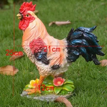 На открытом воздухе петух украшение статуи Смола петух животных Скульптура домашнего интерьера ремесла украшение стола член сад патио садовый декор