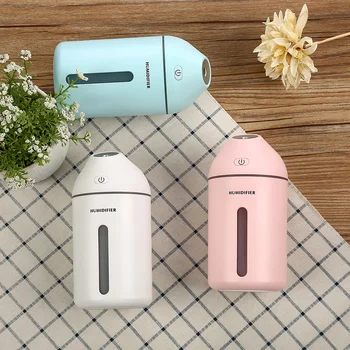 

DEKAXI 320ML Cute rocket Warm Light LED Air Humidifier Diffuser Purifier Atomizer essential oil diffuser aroma mist maker fogger
