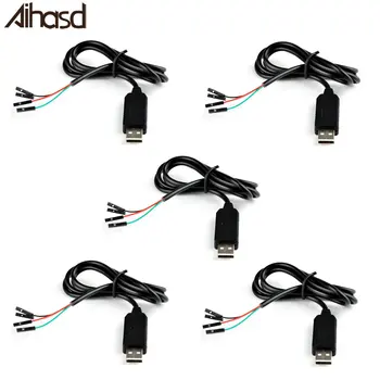 

5PCS/LOT USB To UART TTL RS232 PL2303HX Wire Module Adapter Converter Cable
