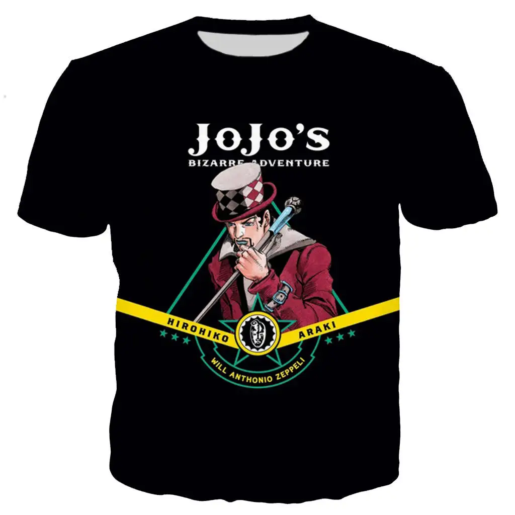 Аниме JoJo Необычные Приключения футболки Harajuku мужские и женские модные летние
