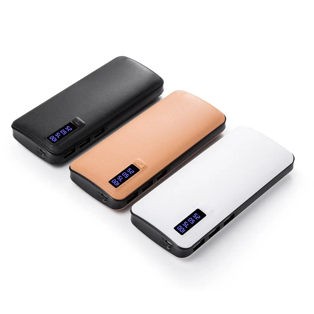 3USB 8000 мАч Внешний аккумулятор зарядное устройство верхней конфигурации питание для мобильного телефона большой емкости ультра-тонкий цифровой дисплей