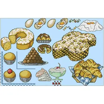 

Delicious dessert patterns Counted Cross Stitch 11CT 14CT DIY Chinese Cross Stitch Kits Embroidery Needlework Sets home decor