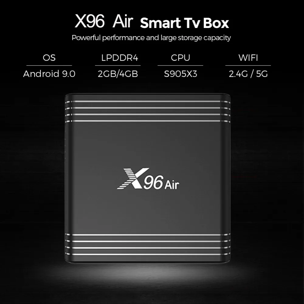 X96 Air Smart tv Box Android 9,0 Amlogic S905X3 4 ГБ 32 ГБ 64 ГБ Android tv Box X96Air 1080P 4K 60fps медиаплеер телеприставка