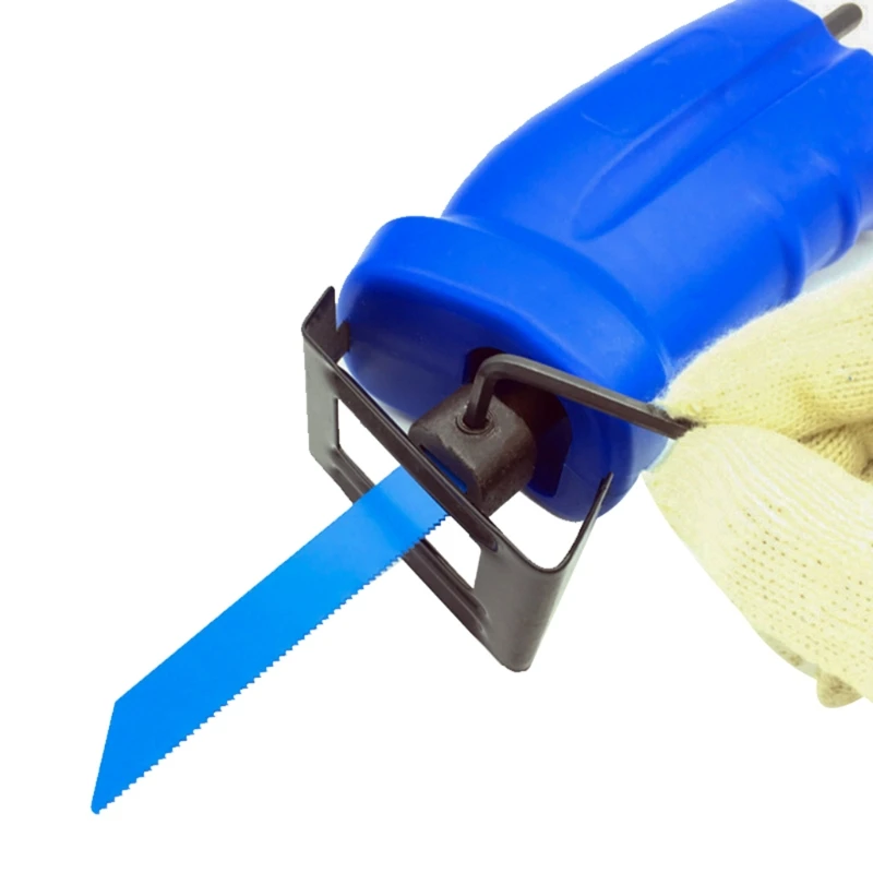 Short Sleeve Cotton T-shirt Embroidered Loose ?Reciprocating Saw Adapter Metal Wood Cutting Tool Electric Drill Attachment With 3 Blades for Cordless Power Drill