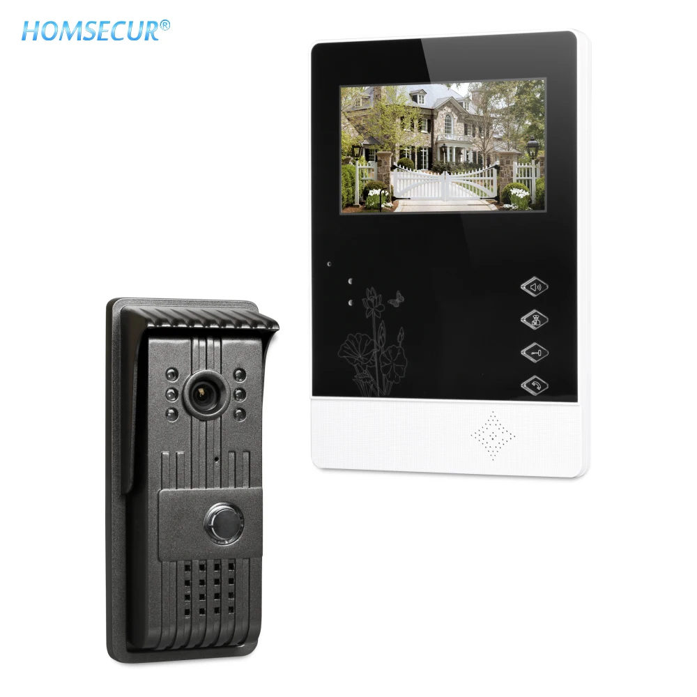 

EU Delivery HOMSECUR 4.3" Video Door Phone Intercom System with One Button Unlock for Home Security XC003+XM403