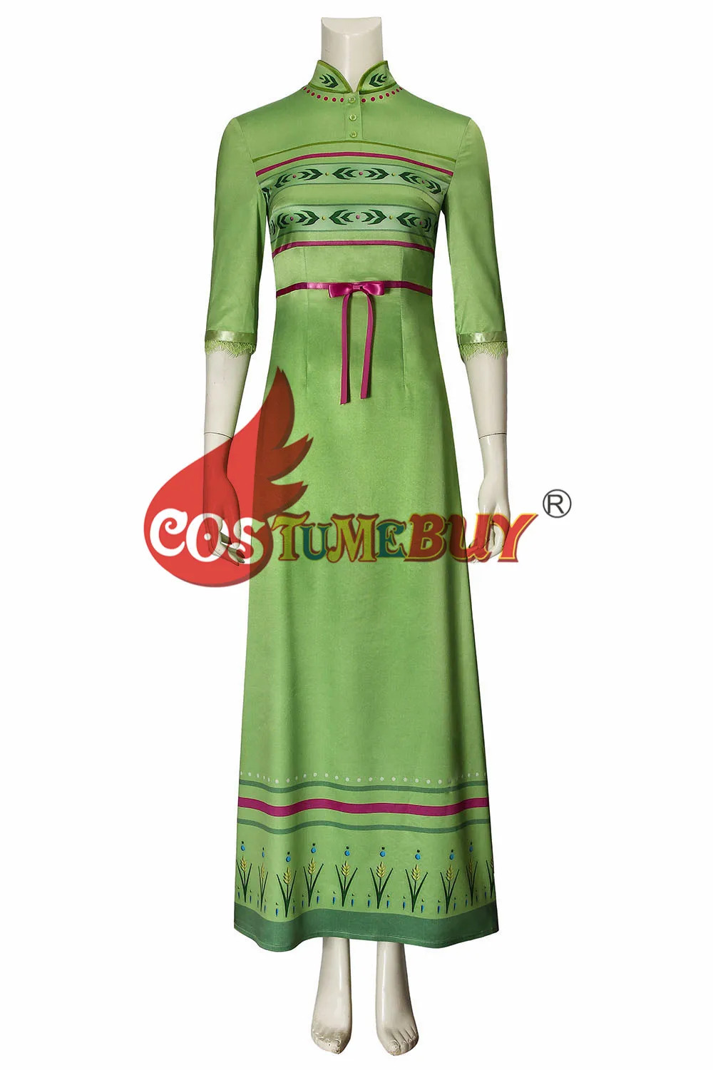 Costumebuy Снежная королева принцесса Анна косплей костюм Эльза Анна пижамы платье Ночная рубашка Зеленый Хэллоуин Disfraz индивидуальный заказ