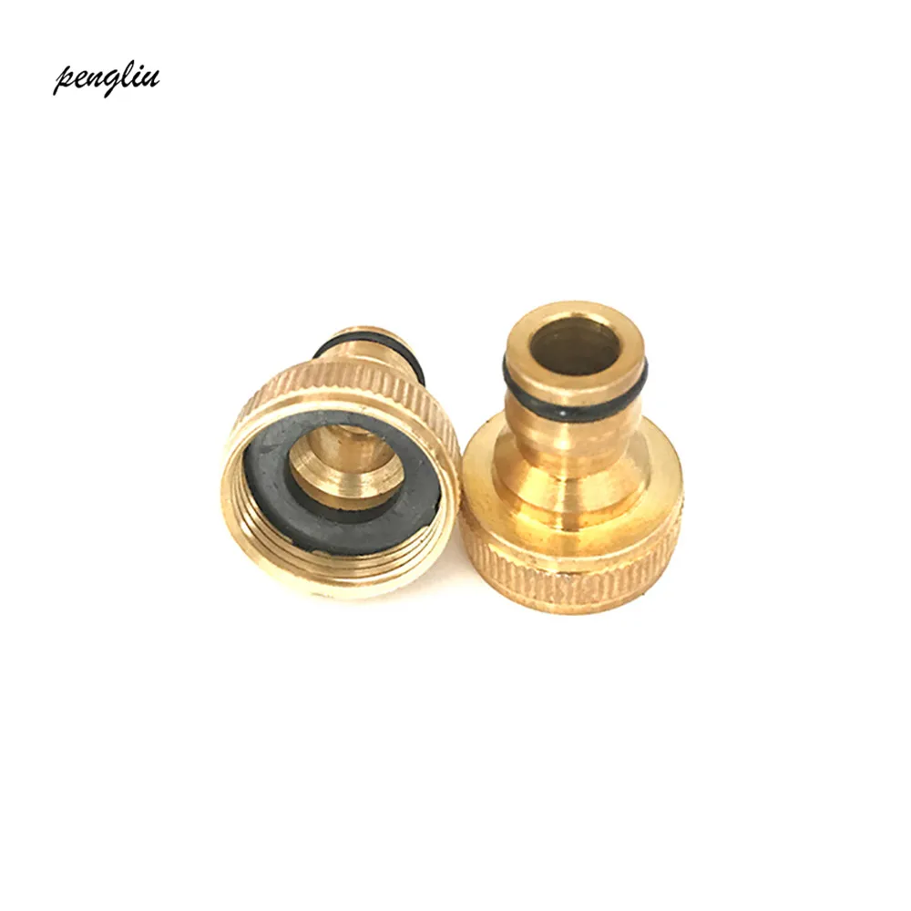 

2PCS 1/2'' 3/4'' Garden Water Brass Male Connector Washing Machine Gun Quick Connector Fitting Pipe Connections IT176