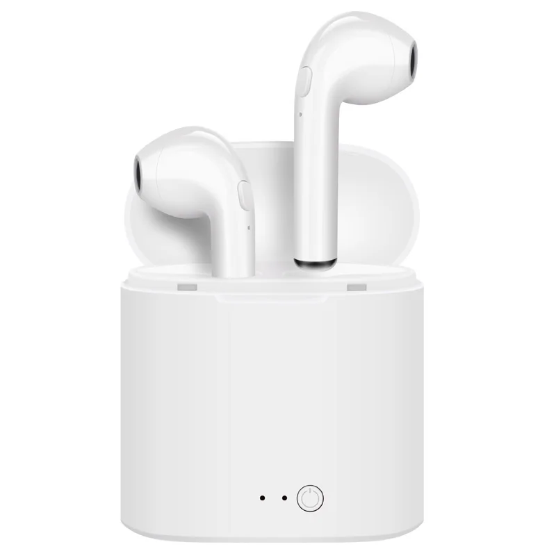 I7s TWS беспроводные наушники Bluetooth наушники с зарядным устройством микрофон все Bluetooth наушники-вкладыши для iPhone Xiaomi 7 8 - Цвет: white