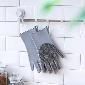 

Magic Rubber Silicone Dish Washing Gloves Multifunction Silicone Cleaning Gloves For Kitchen Household Dishwashing Gloves