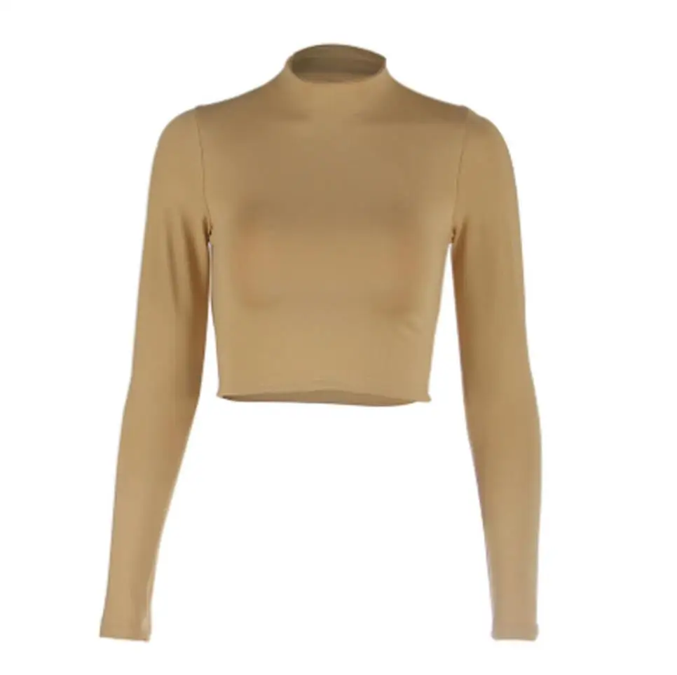 New Fashion Trend Style Turtleneck Cotton Sweater Women Tight Sweaters Tops Grils Soft Spring Long Sleeve Crop Tops Sweater