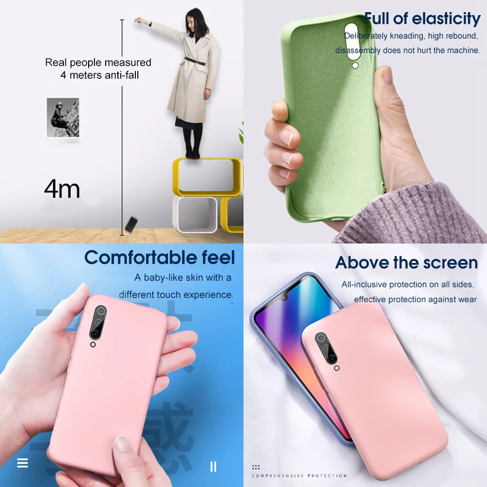 Heyytle силиконовый мягкий чехол для Xiaomi mi 8 Lite 9 se CC9 полный противоударный Red Note 7 Pro K20