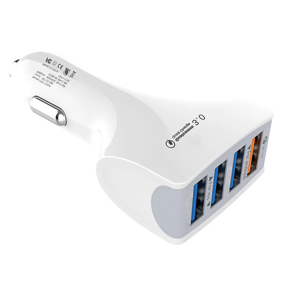 4 usb порта QC3.0 смартфон автомобильное зарядное устройство быстрый адаптер для зарядки