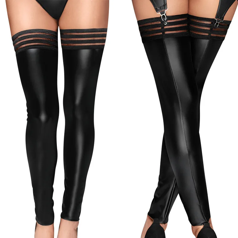 PU Leather Thigh High Stockings 2 PU Leather Thigh High Stockings 2