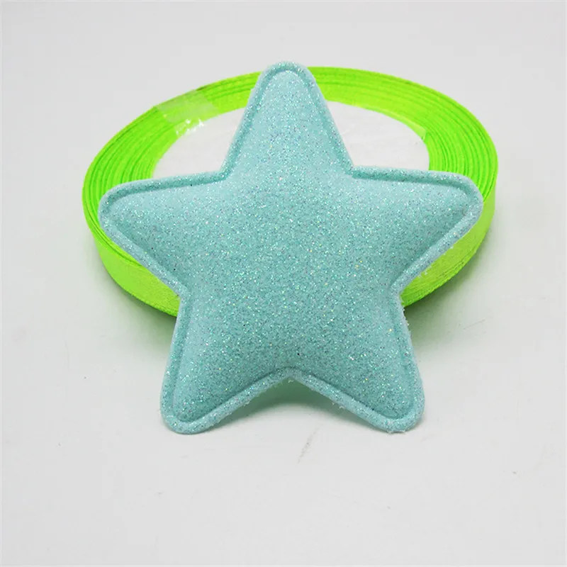 Blue star 10-50 шт 6,5 см конфеты блестки Звезды Мягкие Аппликация DIY ремесло sulates дети шпилька аксессуары Artesanato материал тиснение - Цвет: Blue star